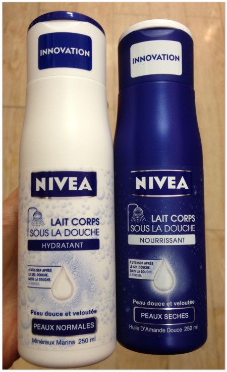 lait hydratant sous la douche, nivea