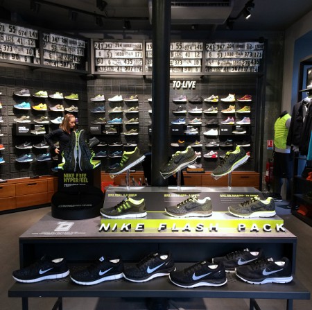 Nike store, running